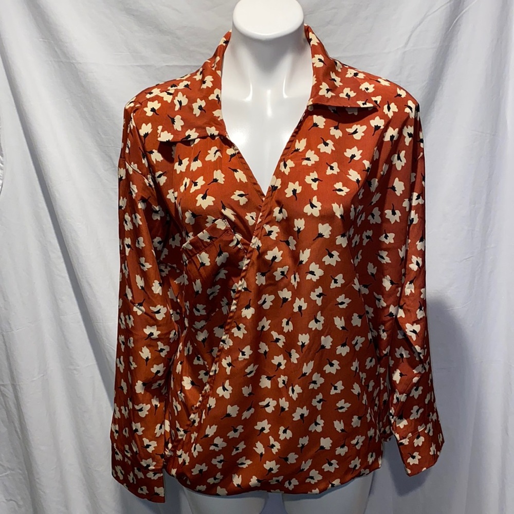 Ark & Co. wrap blouse Large